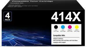 414X Toner Cartridges 4-Pack High Yield Compatible for HP Pro MFP M479fdw 414X Toner Cartridges 4-Pack High Yield Compatible for HP Pro MFP M479fdw