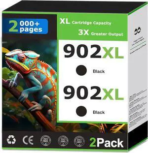902XL Black Ink Cartridges Compatible for HP 902 Black Ink Cartridges Combo Pack Work with HP Printer OfficeJet Pro 6978 6968 6960 6958 6970 6975 6950 Printer Ink Black 902 Ink High Yield (2 Pack) 902XL Black Ink Cartridges Compatible for HP 902 Black Ink Cartridges Combo Pack Work with HP Printer OfficeJet Pro 6978 6968 6960 6958 6970 6975 6950 Printer Ink Black 902 Ink High Yield (2 Pack)