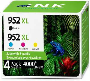 952XL Ink Cartridges Combo Pack Replacement for HP 952 XL Work for OfficeJet 8702 OfficeJet Pro 7720 7730 7740 8200 8210 8216 8218 8700 8710 8714 Printers 4-Pack Black Cyan Magenta Yellow 952XL Ink Cartridges Combo Pack Replacement for HP 952 XL Work for OfficeJet 8702 OfficeJet Pro 7720 7730 7740 8200 8210 8216 8218 8700 8710 8714 Printers 4-Pack Black Cyan Magenta Yellow