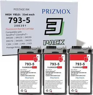 3-Pack 793-5 Red Ink Replacement for Pitney Bowes 793-5 Red Ink Cartridge 3-Pack 793-5 Red Ink Replacement for Pitney Bowes 793-5 Red Ink Cartridge