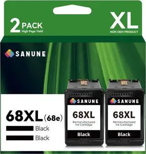 68XL Ink Cartridge Replacement for HP 68 68e Black Ink Cartridges for HP Envy 6110e 6120e 6122e 6130e 6132e 6133e 6520e 6530e 6531e 6532e 6552e 6555e 6558e Printer (2-Pack) 68XL Ink Cartridge Replacement for HP 68 68e Black Ink Cartridges for HP Envy 6110e 6120e 6122e 6130e 6132e 6133e 6520e 6530e 6531e 6532e 6552e 6555e 6558e Printer (2-Pack)