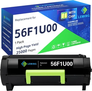56F1U00 Toner Cartridge (with Chip) Compatible with Lexmark 56F1U00 56F1H00 Black Toner Cartridge for Lexmark MS521, MS621, MS622, MX521, MX522, MX622, MS521dn, MX521ade, MS621dn Printers 25000 Pages 56F1U00 Toner Cartridge (with Chip) Compatible with Lexmark 56F1U00 56F1H00 Black Toner Cartridge for Lexmark MS521, MS621, MS622, MX521, MX522, MX622, MS521dn, MX521ade, MS621dn Printers 25000 Pages
