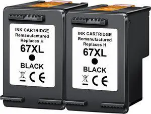 67XL Black Ink Cartridge 2 Black Pack 67XL Black Ink Cartridge 2 Black Pack