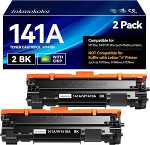 141A W1410A Toner Cartridge High Yield Replacement for HP 141A W1410A 141X W1410X Compatible for HP LaserJet pro M110w MFP M140w M139 2-Black 141A W1410A Toner Cartridge High Yield Replacement for HP 141A W1410A 141X W1410X Compatible for HP LaserJet pro M110w MFP M140w M139 2-Black
