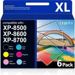 E312XL 6 Pack High Yield Compatible Ink Cartridges XP-8500 XP-8600 XP-8700 E312XL 6 Pack High Yield Compatible Ink Cartridges XP-8500 XP-8600 XP-8700