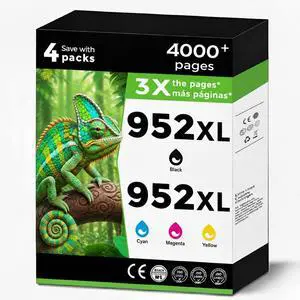 952XL Ink Cartridges Black Color Combo Pack Replacement for HP 952 XL for OfficeJet Pro 7740 952 952XL for 8702 8710 8210 8715 8703 8700 8720 8725 8730 8740 7720 8200 8216 8716 Printers KCMY 4-Pack 952XL Ink Cartridges Black Color Combo Pack Replacement for HP 952 XL for OfficeJet Pro 7740 952 952XL for 8702 8710 8210 8715 8703 8700 8720 8725 8730 8740 7720 8200 8216 8716 Printers KCMY 4-Pack