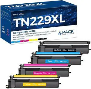 TN229XL Toner Cartridges 4 Pack Color Compatible for Brother TN229XL TN229 TN229XL Toner Cartridges 4 Pack Color Compatible for Brother TN229XL TN229