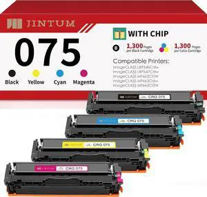 JINTUM 075 075H Toner Cartridge Compatible with Canon 075 075H Toner Cartridge Set Compatible with Canon ImageCLASS MF665Cdw MF663Cdw MF662Cdw LBP646Cdw LBP647Cdw Printer ( 4 Pack ) JINTUM 075 075H Toner Cartridge Compatible with Canon 075 075H Toner Cartridge Set Compatible with Canon ImageCLASS MF665Cdw MF663Cdw MF662Cdw LBP646Cdw LBP647Cdw Printer ( 4 Pack )