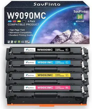W9090MC Toner Cartridge Set (High Capacity, with Chip) Compatible with W9090MC W9091MC W9092MC W9093MC Work for HP Color Managed E45028 E45028DN MFP E47528 E47528f Printer (4-Pack,BCMY) W9090MC Toner Cartridge Set (High Capacity, with Chip) Compatible with W9090MC W9091MC W9092MC W9093MC Work for HP Color Managed E45028 E45028DN MFP E47528 E47528f Printer (4-Pack,BCMY)