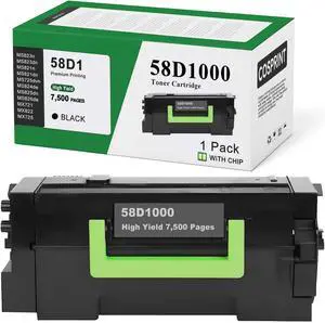 58D1000 Toner Cartridge 7,500 Pages(with CHIP) Replacement for Lexmark 58D1000 Black Toner Cartridge for MS725 MS821 MS822 MS823 MS824 MS825 MS826 MX721 MX722 MX725 MX822 MX824 MX826 Laser Printer 58D1000 Toner Cartridge 7,500 Pages(with CHIP) Replacement for Lexmark 58D1000 Black Toner Cartridge for MS725 MS821 MS822 MS823 MS824 MS825 MS826 MX721 MX722 MX725 MX822 MX824 MX826 Laser Printer