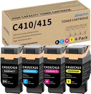 C410 C415 Toner Cartridge (with Chip) Replacement for Xerox C410 006R04677 006R04678 006R04679 006R04680 Toner Cartridge for C410 C410DN VersaLink C415 C415DN Printer, 4-Pack C415 Toner Kit C410 C415 Toner Cartridge (with Chip) Replacement for Xerox C410 006R04677 006R04678 006R04679 006R04680 Toner Cartridge for C410 C410DN VersaLink C415 C415DN Printer, 4-Pack C415 Toner Kit