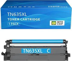 TN635XLC Toner Cartridge with Chip Compatible for Brother TN635XL TN635 Cyan for HL-L8430CDW HL-L8570CDW HL-L8430CDWT MFC-L8730CDW MFC-L8930CDW MFC-L8970CDW MFC-EX575 Printer TN635XLC Toner Cartridge with Chip Compatible for Brother TN635XL TN635 Cyan for HL-L8430CDW HL-L8570CDW HL-L8430CDWT MFC-L8730CDW MFC-L8930CDW MFC-L8970CDW MFC-EX575 Printer