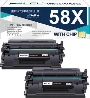 CF258X 58X Toner Cartridge Black High Yield 58A M428fdw M404n Replacement for HP 58X CF258X 58A CF258A Toner Cartridge for HP LaserJet Pro M404dn MFP M428fdn M428dw Printer Ink (2-Pack, with Chip) CF258X 58X Toner Cartridge Black High Yield 58A M428fdw M404n Replacement for HP 58X CF258X 58A CF258A Toner Cartridge for HP LaserJet Pro M404dn MFP M428fdn M428dw Printer Ink (2-Pack, with Chip)