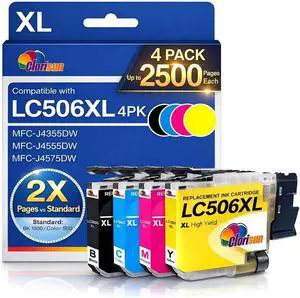 Clorisun Compatible Ink Cartridges Replaced for Brother LC506 LC506XL Ink Clorisun Compatible Ink Cartridges Replaced for Brother LC506 LC506XL Ink