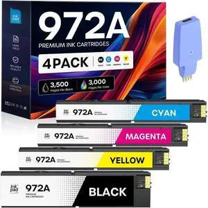 iNKPAD 972A Ink 4-Pack for HP PageWide Pro 477dw, 10K/7K Pages Standard iNKPAD 972A Ink 4-Pack for HP PageWide Pro 477dw, 10K/7K Pages Standard