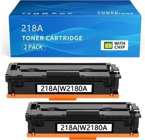 218A Toner Cartridge Compatible for HP Color LaserJet Pro MFP 3301fdw 3301cdw 3301sdw 3301fdw 3201dw with Chip Replacement for HP 218A 218X W2180A W2180X Toner Cartridge 2 Black 218A Toner Cartridge Compatible for HP Color LaserJet Pro MFP 3301fdw 3301cdw 3301sdw 3301fdw 3201dw with Chip Replacement for HP 218A 218X W2180A W2180X Toner Cartridge 2 Black