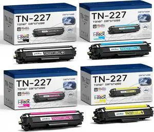 TN227 Toner Cartridges 4-Pack Replacement for Brother TN227BK/C/M/Y High-Yield Compatible for HL-L3270CDW HL-L3230CDW HL-L3210CW HL-L3290CDW MFC-L3710CDW Printers TN227 Toner Cartridges 4-Pack Replacement for Brother TN227BK/C/M/Y High-Yield Compatible for HL-L3270CDW HL-L3230CDW HL-L3210CW HL-L3290CDW MFC-L3710CDW Printers