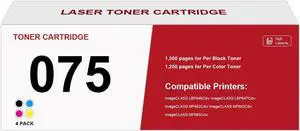 075 Toner Cartridge Set with Chip Replacement for Canon 075 075H Toner Cartridge Compatible with Canon imageCLASS MF662CDW MF663Cdw MF665CDW LBP646Cdw LBP647Cdw Printers (Black Cyan Yellow Magenta) 075 Toner Cartridge Set with Chip Replacement for Canon 075 075H Toner Cartridge Compatible with Canon imageCLASS MF662CDW MF663Cdw MF665CDW LBP646Cdw LBP647Cdw Printers (Black Cyan Yellow Magenta)