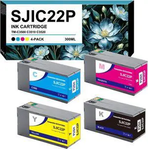 YOUEXPERT SJIC22P Ink Cartridges Replacement for C33S020577 C33S020581 C33S020582 C33S020583 Ink Cartridges Compatible for Colorworks TM-C3500 TMC3500 C3500 C3510 C3520 Printers (1B, 1C, 1M, 1Y) YOUEXPERT SJIC22P Ink Cartridges Replacement for C33S020577 C33S020581 C33S020582 C33S020583 Ink Cartridges Compatible for Colorworks TM-C3500 TMC3500 C3500 C3510 C3520 Printers (1B, 1C, 1M, 1Y)