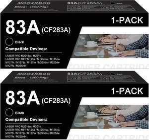 83A Black Toner Cartridge 2-Pack Replacement for HP 83A 83X Toner Cartridge 83A Black Toner Cartridge 2-Pack Replacement for HP 83A 83X Toner Cartridge