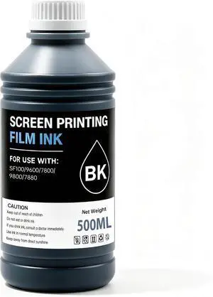 UV Blocking Ink for Screen Printing Film Positives - High Opacity Black Ink Refill for EPN L1800/7600/9600/7800/9800/7880/9880 Printer- Create Screen Printing Stencil Films (500ml) UV Blocking Ink for Screen Printing Film Positives - High Opacity Black Ink Refill for EPN L1800/7600/9600/7800/9800/7880/9880 Printer- Create Screen Printing Stencil Films (500ml)