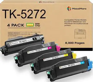 MasaiMara TK-5272 TK5272 TK-5272K TK-5272C TK-5272Y TK-5272M Compatible Toner Cartridges for Kyocera ECOSYS M6630cidn P6230cdn A4 Multifunctional Printer (4-Pack) MasaiMara TK-5272 TK5272 TK-5272K TK-5272C TK-5272Y TK-5272M Compatible Toner Cartridges for Kyocera ECOSYS M6630cidn P6230cdn A4 Multifunctional Printer (4-Pack)