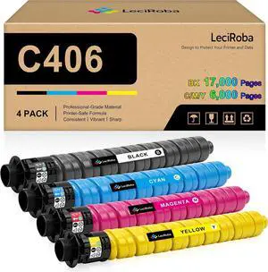 LeciRoba MP C406 C407 C306 C307 Toner Cartridge Replacement for Ricoh 842091 842092 842093 842094 Toner for Ricoh MP C307 MP C306 MP C406 MP C407 Printer (4-Pack) LeciRoba MP C406 C407 C306 C307 Toner Cartridge Replacement for Ricoh 842091 842092 842093 842094 Toner for Ricoh MP C307 MP C306 MP C406 MP C407 Printer (4-Pack)