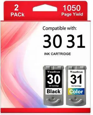 PG-30 CL-31 Ink Cartridges 30 and 31 Cartridge - High Capacity Compatible for iP1800 iP1900 iP2600 MP140 MP190 MP210 MP470 MX300 MX310 Printer, 2 Pack (Black, Tri-Color) PG-30 CL-31 Ink Cartridges 30 and 31 Cartridge - High Capacity Compatible for iP1800 iP1900 iP2600 MP140 MP190 MP210 MP470 MX300 MX310 Printer, 2 Pack (Black, Tri-Color)