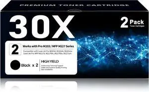 (2-Pack) 30X Toner Compatible with HP 30X Black High Yield Toner Cartridge (2-Pack) 30X Toner Compatible with HP 30X Black High Yield Toner Cartridge