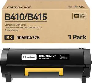 B410 B415 Black Toner Cartridge Replacement for Xerox B415 B410 Black Toner Cartridge 006R04725-(6,500 Pages) Compatible for Xerox B410 VersaLink B415 B415DN B415VDN Printers Series-1 Pack B410 B415 Black Toner Cartridge Replacement for Xerox B415 B410 Black Toner Cartridge 006R04725-(6,500 Pages) Compatible for Xerox B410 VersaLink B415 B415DN B415VDN Printers Series-1 Pack