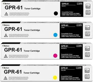 GPR-61 GPR61 High Yield Toner Cartridge 4-Pack Black Cyan Magenta Yellow GPR-61 GPR61 High Yield Toner Cartridge 4-Pack Black Cyan Magenta Yellow