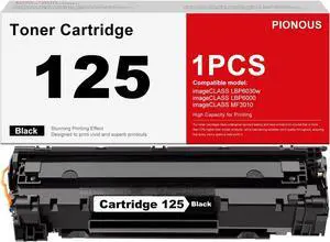 125 CRG125 Black Toner Cartridge (1-Pack) - Replacement for Canon 125/CRG125 Toner Compatible with LBP6030w LBP6000 MF3010 Printer 125 CRG125 Black Toner Cartridge (1-Pack) - Replacement for Canon 125/CRG125 Toner Compatible with LBP6030w LBP6000 MF3010 Printer
