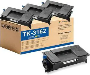 MasaiMara TK-3162 TK3162 TK 3162 1T02T90US0 Compatible Toner Cartridges for Kyocera ECOSYS P3045dn P3155dn M3145idn M3645idn Printer (Black, 4-Pack) MasaiMara TK-3162 TK3162 TK 3162 1T02T90US0 Compatible Toner Cartridges for Kyocera ECOSYS P3045dn P3155dn M3145idn M3645idn Printer (Black, 4-Pack)