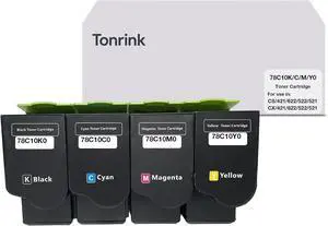 Remanufactured 78C10 Toner Cartridge for Lexmark CS421 CS521 CS622 CX421 CX522 CX622 CX625 Printer 4 Packs CMYK Remanufactured 78C10 Toner Cartridge for Lexmark CS421 CS521 CS622 CX421 CX522 CX622 CX625 Printer 4 Packs CMYK