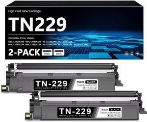 TN229 Black Toner Cartridge 2-Pack TN-229BK Toner HL-L3220CDW HL-L3300CDW TN229 Black Toner Cartridge 2-Pack TN-229BK Toner HL-L3220CDW HL-L3300CDW