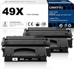 49X Toner Cartridge : 2 Pack 49X Replacement for HP 49X Q5949X 49A Q5949A 53X Q7553X Toner Cartridge for 1160 1160Le 1320 1320n 1320nw 1320t 1320tn 3390 3392 Printer - Black 49X Toner Cartridge : 2 Pack 49X Replacement for HP 49X Q5949X 49A Q5949A 53X Q7553X Toner Cartridge for 1160 1160Le 1320 1320n 1320nw 1320t 1320tn 3390 3392 Printer - Black