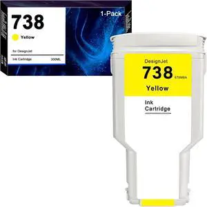738 Ink Cartridge 676M8A Yellow HP 738 Compatible for DesignJet T850 DesignJet T950 Printer (1-Pack, 300ML) 738 Ink Cartridge 676M8A Yellow HP 738 Compatible for DesignJet T850 DesignJet T950 Printer (1-Pack, 300ML)