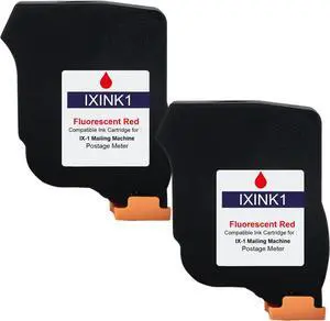 IXINK1 Red Ink Cartridge Smart-Auto Ink Cartridge Compatible for iX-1 Mailing Machine Fluorescent Red Postage Meter Ink2 Pack, High Yeild IXINK1 Red Ink Cartridge Smart-Auto Ink Cartridge Compatible for iX-1 Mailing Machine Fluorescent Red Postage Meter Ink2 Pack, High Yeild