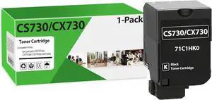 71C1HK0 Black High Yield Toner Cartridge Replacement for CS730 CX735 Toner Cartridge Work for Lexmark CS737dze CX730de CS735de CS730de Printers1-Black22,000 Pages 71C1HK0 Black High Yield Toner Cartridge Replacement for CS730 CX735 Toner Cartridge Work for Lexmark CS737dze CX730de CS735de CS730de Printers1-Black22,000 Pages