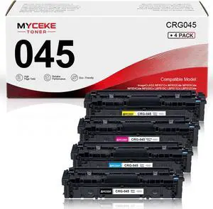 045 Toner Cartridge Set: 4 Pack High Yield CRG 045 Cartridges Compatible for Canon 045 Toner Cartridge Work with Color ImageCLASS MF634Cdw MF632Cdw LBP612Cdw LBP612C i-SENSYS LBP613Cdw MF635Cx Printer 045 Toner Cartridge Set: 4 Pack High Yield CRG 045 Cartridges Compatible for Canon 045 Toner Cartridge Work with Color ImageCLASS MF634Cdw MF632Cdw LBP612Cdw LBP612C i-SENSYS LBP613Cdw MF635Cx Printer