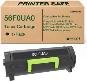 56F0UA0 Black Toner Cartridge Replacement for Lexmark 56F0UA0 Compatible with MS622de MX521de MS521 MS621 MS622 MX521 MX522 MX622 MS521dn MS621dn MX521ade MX522adhe MX622ade MX622adhe Printers 56F0UA0 Black Toner Cartridge Replacement for Lexmark 56F0UA0 Compatible with MS622de MX521de MS521 MS621 MS622 MX521 MX522 MX622 MS521dn MS621dn MX521ade MX522adhe MX622ade MX622adhe Printers