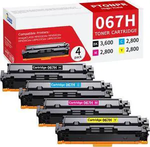 067H 067 Toner Cartridge High Yield 4 Pack Replacement for Canon 067H 067 CRG-067 Work with imageCLASS LBP632Cdw LBP633Cdw MF653Cdw MF654Cdw MF656Cdw Printer (BK/C/M/Y) 067H 067 Toner Cartridge High Yield 4 Pack Replacement for Canon 067H 067 CRG-067 Work with imageCLASS LBP632Cdw LBP633Cdw MF653Cdw MF654Cdw MF656Cdw Printer (BK/C/M/Y)