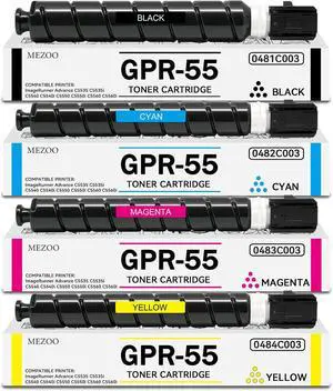 GPR55 GPR-55 Toner Cartridge High Yield Replacement for Canon GPR-55 GPR55 Toner Cartridge Compatible for Canon ImageRunner Advance C5535 C5535i C5540 C5540i C5550 C5550i C5560 C5560i Printer(4 Pack) GPR55 GPR-55 Toner Cartridge High Yield Replacement for Canon GPR-55 GPR55 Toner Cartridge Compatible for Canon ImageRunner Advance C5535 C5535i C5540 C5540i C5550 C5550i C5560 C5560i Printer(4 Pack)