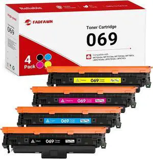 069 Toner Cartridges 4 Pack Replacement for Canon 069 for Color ImageCLASS LBP674Cdw Mf753cdw MF751Cdw LBP673Cdw LBP674Cx MF752Cdw MF756Cx Printer (Black Cyan Magenta Yellow) 069 Toner Cartridges 4 Pack Replacement for Canon 069 for Color ImageCLASS LBP674Cdw Mf753cdw MF751Cdw LBP673Cdw LBP674Cx MF752Cdw MF756Cx Printer (Black Cyan Magenta Yellow)