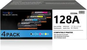 128A Toner Cartridges 4-Pack (1BK/1C/1M/1Y), Replacement for HP 128A CE320A CE321A CE322A CE323A, Work with LaserJet Pro CP1525n CP1525nw CM1415fn CM1415fnw Printer 128A Toner Cartridges 4-Pack (1BK/1C/1M/1Y), Replacement for HP 128A CE320A CE321A CE322A CE323A, Work with LaserJet Pro CP1525n CP1525nw CM1415fn CM1415fnw Printer