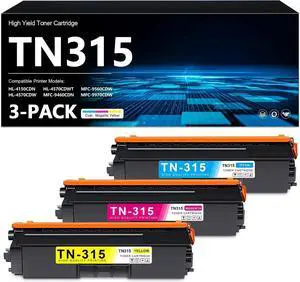 TN315C TN315M TN315Y Toner Cartridge 3 Pack High Yield TN315C/M/Y Toner TN315C TN315M TN315Y Toner Cartridge 3 Pack High Yield TN315C/M/Y Toner