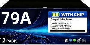 BERRYSKY 79A Black Toner Cartridge 2-Pack for M26a M26w M26nw M12a M12w BERRYSKY 79A Black Toner Cartridge 2-Pack for M26a M26w M26nw M12a M12w