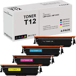 T12L T12 Toner Cartridge Compatible with Canon 5098C005AA 5097C005AA 5096C005AA 5095C005AA for Canon imageCLASS X LBP1333C MF1333C i-SENSYS X C1333i C1333iF C1333P Printers(4-Pack) T12L T12 Toner Cartridge Compatible with Canon 5098C005AA 5097C005AA 5096C005AA 5095C005AA for Canon imageCLASS X LBP1333C MF1333C i-SENSYS X C1333i C1333iF C1333P Printers(4-Pack)