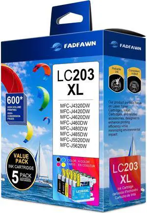 LC203XL LC203 Ink Cartridges Replacement for Brother Printer LC203 LC201 XL Ink Cartridges High Yield Work With MFC-4320DW MFC-J460DW MFC-J480DW MFC-J485DW MFC-J680DW MFC-J885DW (5-Pack, 2BK/C/M/Y) LC203XL LC203 Ink Cartridges Replacement for Brother Printer LC203 LC201 XL Ink Cartridges High Yield Work With MFC-4320DW MFC-J460DW MFC-J480DW MFC-J485DW MFC-J680DW MFC-J885DW (5-Pack, 2BK/C/M/Y)