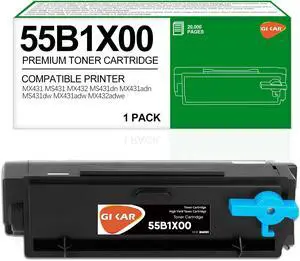 55B1X00 Remanufactured Toner Cartridge Compatible for Lexmark MX431 Toner,for Lexmark MX432 MS431 MX431 MS431dw MS431dn MX431adn MX431adw MX432adwe Printer, 20K Pages 55B1X00 Remanufactured Toner Cartridge Compatible for Lexmark MX431 Toner,for Lexmark MX432 MS431 MX431 MS431dw MS431dn MX431adn MX431adw MX432adwe Printer, 20K Pages